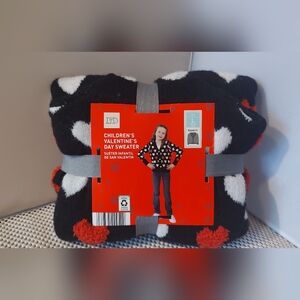 L&D Girl's Size L 10-12 Years Valentine's Day Sweater NWT Cardigan Style Aldi